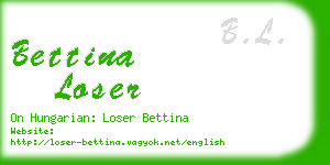 bettina loser business card
